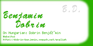 benjamin dobrin business card